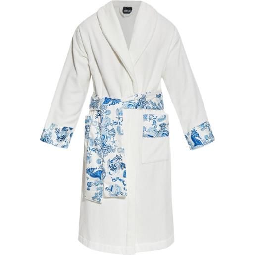 Versace vestaglia a fiori - bianco