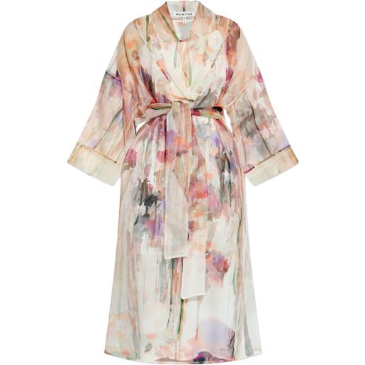 MUNTHE soprabito a fiori semi trasparente - toni neutri