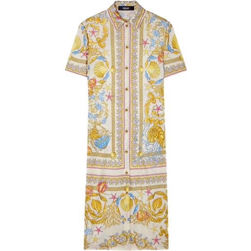Versace chemisier midi underwater barocco - oro