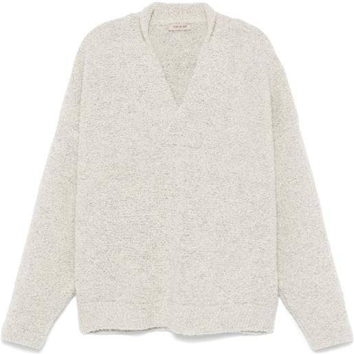 Fear Of God maglione con applicazione e scollo a v - bianco