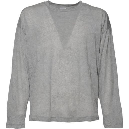 Covert t-shirt con design a strati - grigio