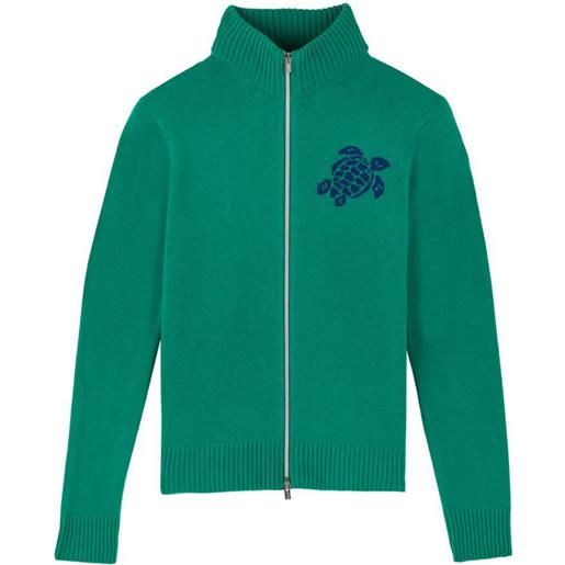 Vilebrequin maglione con logo - verde