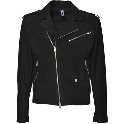 D-FOUR giacca biker con zip asimmetrica - blu