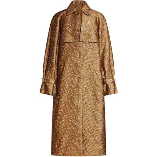 Max Mara trench con effetto jacquard - oro