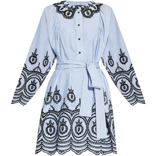 MUNTHE abito con ricamo - blu