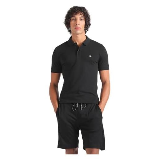 Calvin Klein jeans maglietta polo maniche corte uomo slim fit, turchese (blue tint), s