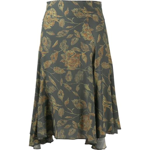 KNWLS gonna midi a fiori - verde