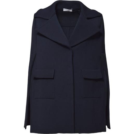 Charlott mantella con revers ampi - blu