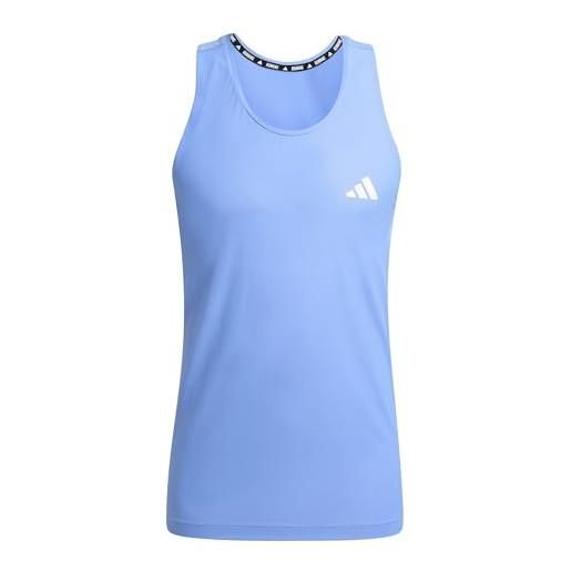 adidas uomo own the run tank top, blue fusion, l tall