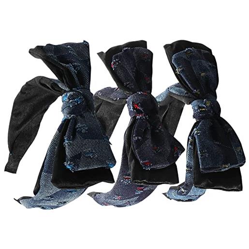 AIZIYIN ampia fascia a fiocco per donne fascia per capelli in tessuto fascia elastica per capelli nodo carino accessori per capelli per donne e ragazze (3wbniuzai)