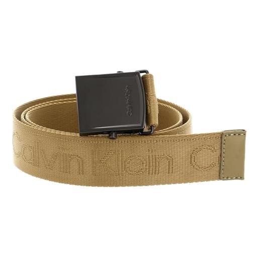 Calvin Klein cintura casual utility plaque webbing belt w120 antique bronze marrone