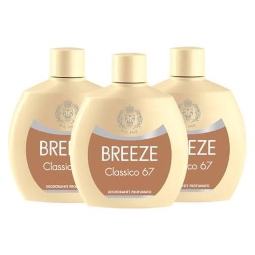 Breeze squeeze deodorante profumato unisex 48h 100 ml (3, Breeze deodorante classico 67)