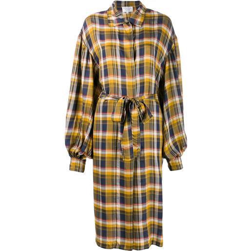Collina Strada giacca-camicia tartan - giallo