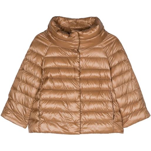 Herno piumino con collo a imbuto - oro