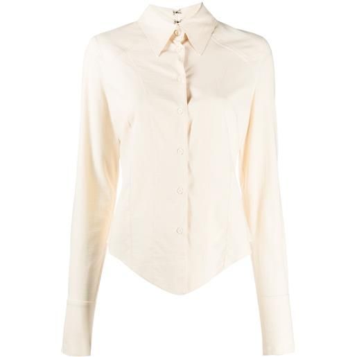 KNWLS camicia aderente - toni neutri