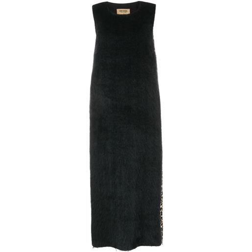 Uma Wang abito midi con design a inserti - nero
