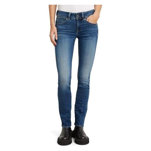 G-STAR midge saddle straight jeans donna, multicolore (medium indigo aged d07145-8968-6028), 26w / 28l