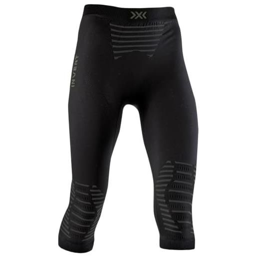 X-Bionic invent 4.0 pants 3/4 pantaloni corsa jogging fitness training baselayer leggings sportivi donna, donna, black/charcoal, m