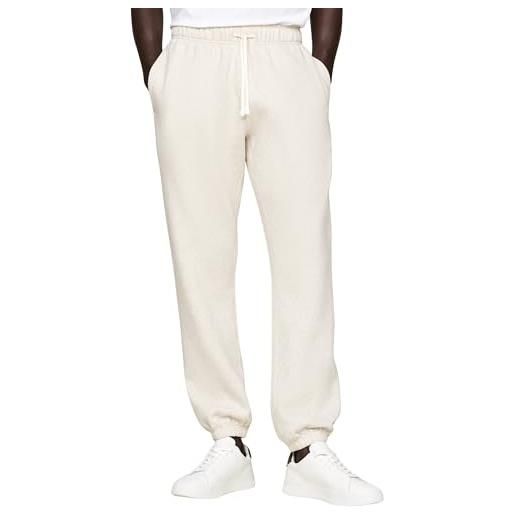Tommy Hilfiger uomo pantaloni da jogging essential fleece con coulisse, grigio (medium grey heather), l