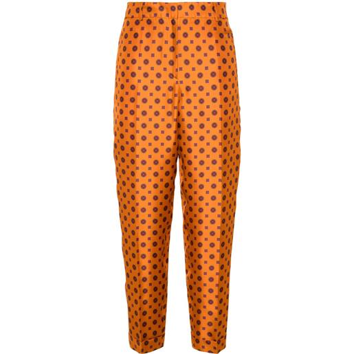 Alberto Biani pantaloni affusolati con stampa - arancione