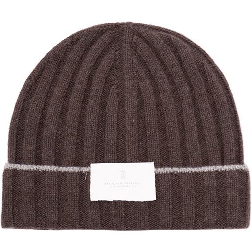 Brunello Cucinelli cashmere rib knit beanie
