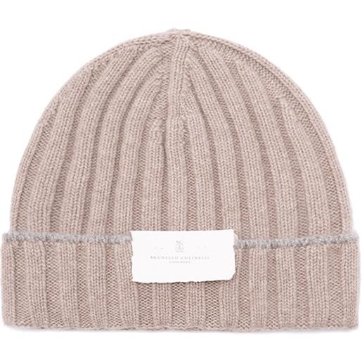 Brunello Cucinelli cashmere rib knit beanie