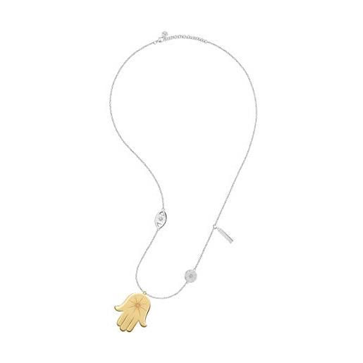 Morellato collana da donna, collezione gipsy, in acciaio, cristalli - saqg07