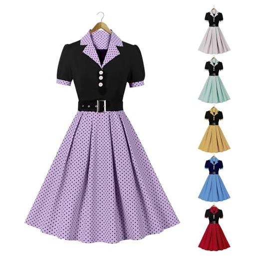 Gonna Rockabilly Anni '50 | Motivo Floreale | Vita Alta | Stile Vintage