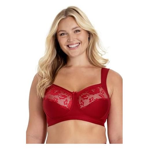 MISS MARY OF SWEDEN reggiseno di cotone comodo con sostegno senza ferretto miss mary lovely lace 8e rosso