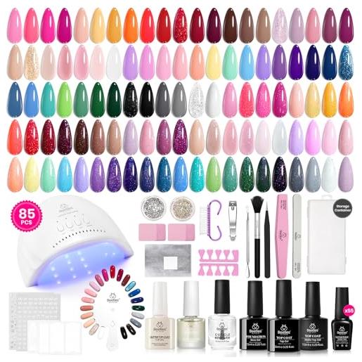 beetles Gel Polish beetles set di smalti in gel con luce uv 55 colori 85 pezzistagionale a con decorazioni a diamante e adesivi per nail art