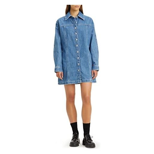 Levi's shay denim dress, vestito donna, old 517 blue x, l