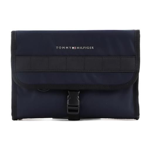 Tommy Hilfiger beauty case uomo th elevated nylon washbag da appendere