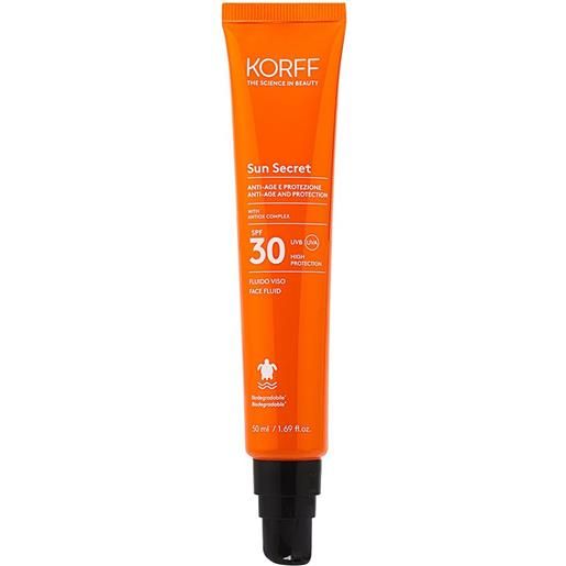 KORFF Srl korff sun secret fluido viso spf 30, 50 ml