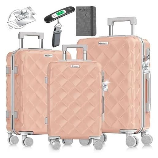 Set 3 Valigie Rigide KESSER Con Bilancia - Trolley Da Viaggio M/L/XL Impilabili, ABS Resistente - Foto 4