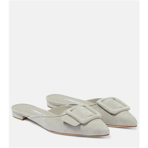Manolo Blahnik slippers maysale in suede