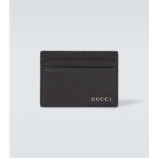 Gucci portacarte in pelle con logo