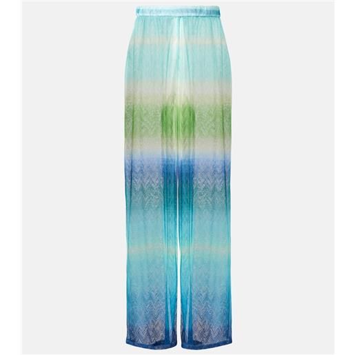 Missoni pantaloni a gamba larga a zig-zag