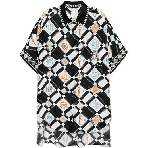 Camilla tunica folk afloat - bianco