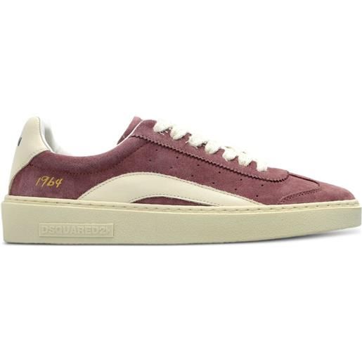 DSQUARED2 sneakers basse in pelle scamosciata - rosso