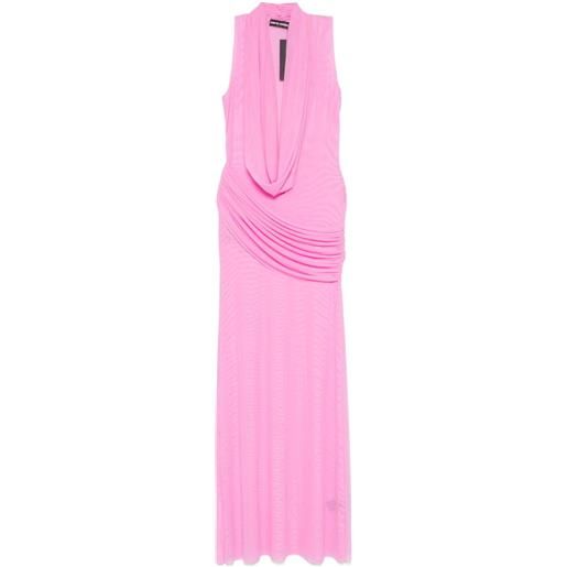 David Koma abito da sera semi trasparente - rosa