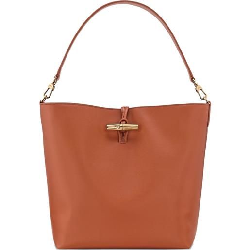 Longchamp borsa a spalla le roseau - marrone