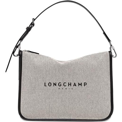 Longchamp borsa a spalla essential - grigio