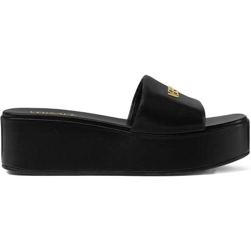 Versace mules con plateau e logo 55mm - nero