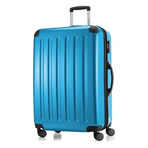 Hauptstadtkoffer - valigia rigida alex, 4 doppie ruote, taglia 75 cm, 119 litri, colore blu ciano