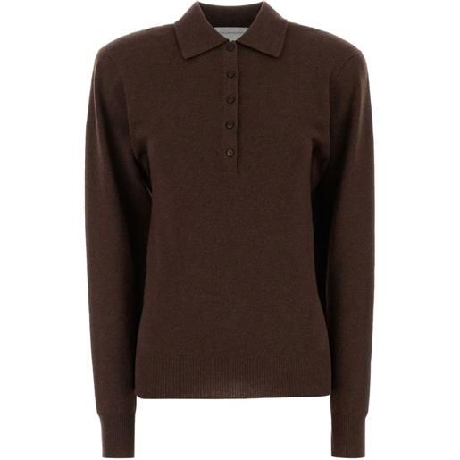 Stella McCartney polo a maniche lunghe - marrone