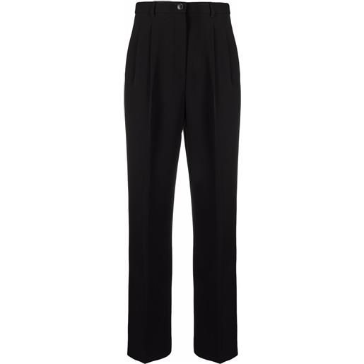 Tory Burch pantaloni sartoriali con pieghe - nero