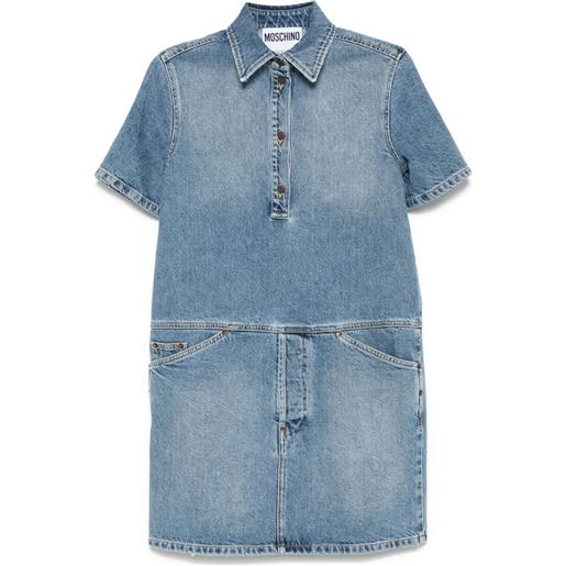 Moschino abito corto denim - blu