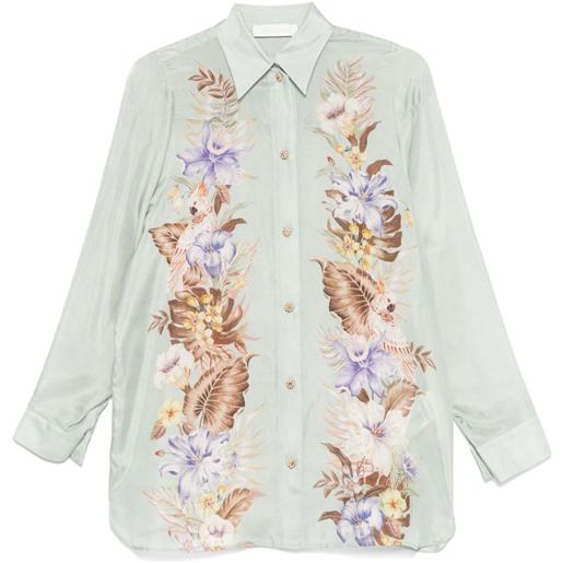 ZIMMERMANN camicia in seta - verde