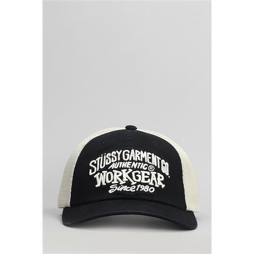 Stussy cappello in cotone nero