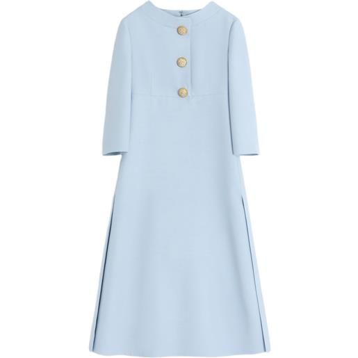 Valentino Garavani abito midi crepe couture - blu